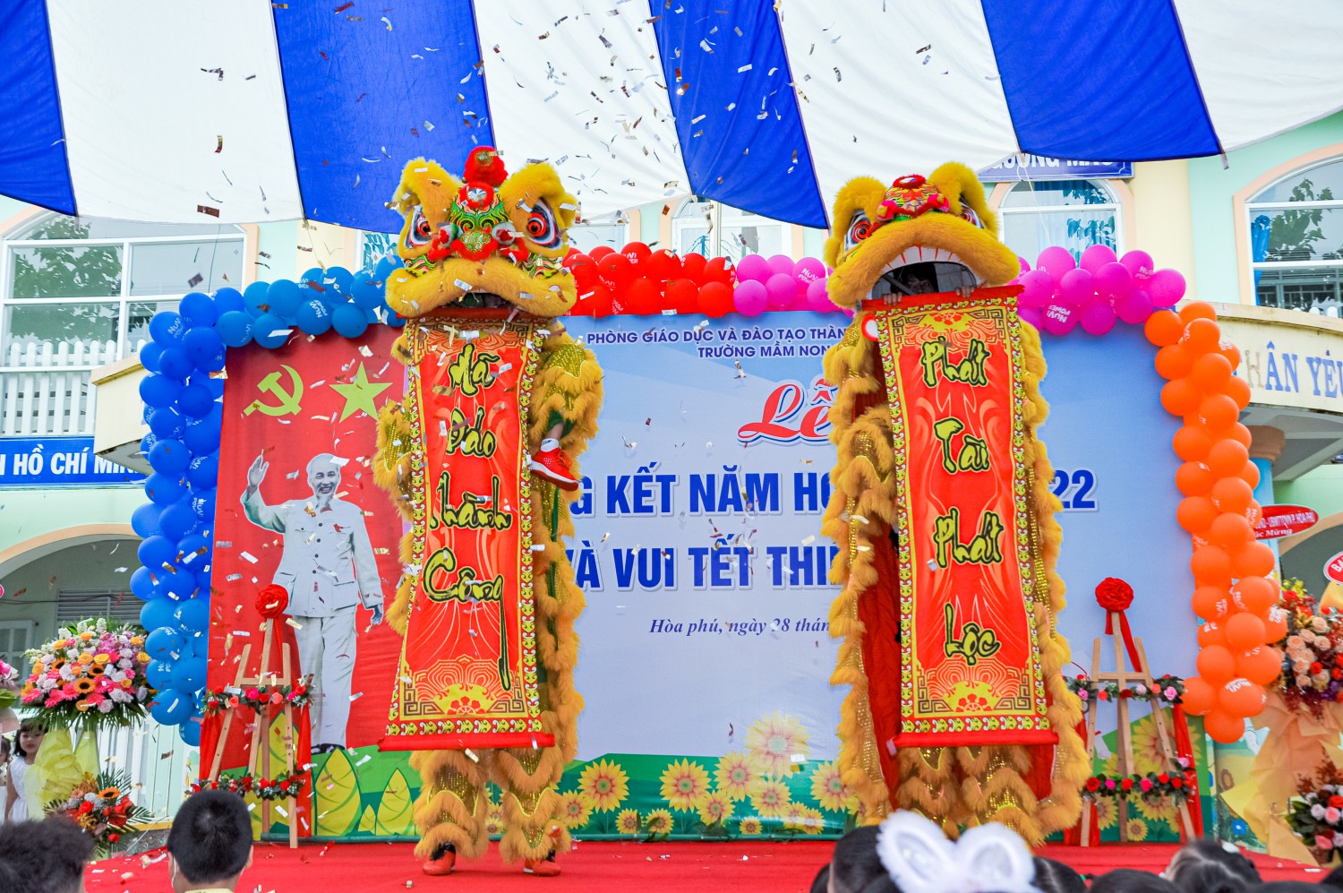 Trường Mầm non Hòa Phú long trọng tổ chức lễ tổng kết năm học 2021-2022 và Vui tết thiếu nhi 1/6.